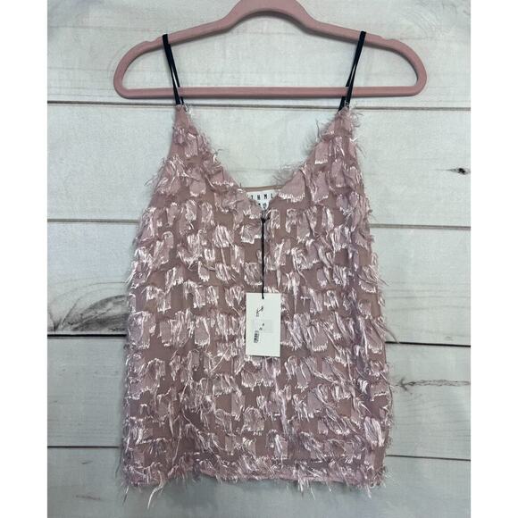 THML Light Pink Tank Black Adjustable Straps Size XS NWT - Picture 1 of 6